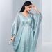 Four Seasons Commuter Bat Shirt Dress Chiffon Diamond Muslim Elegant Robe_ecoleips.com