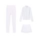 3-Piece Activewear Set – Slim-Fit Jacket, Accordion Skirt & Capri Leggings (Breathable Nylon, Yoga-to-Street Versatility)_ecoleips.com