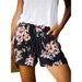 Women's Clothing Casual High-Waisted Shorts Summer Tie Belt Loose Wide Leg Pants_ecoleips.com