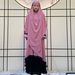 Verve New Spring Sleeve Robe Women's Abaya Three-Piece Set Casual Long Dress_ecoleips.com