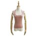 French-style Retro Square-neck Sleeveless Camisole Women, Niche Style Trendy Girls, Suitable Outerwear Or Layering,_ecoleips.com