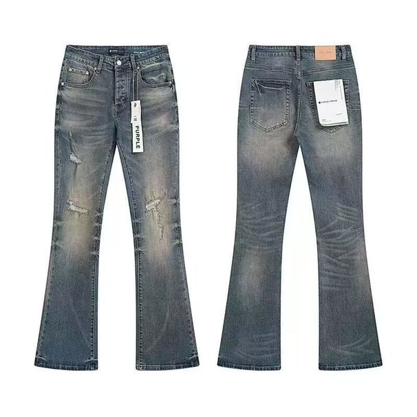 High-quality Women's Flared Jeans For Spring And Autumn, Mid-waist, Slimming, American Retro Style, Stretchy Blue_ecoleips.com