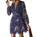 Women's Clothing V Neck Chiffon Dress Comfortable Dress_ecoleips.com