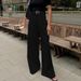 White High-Waisted Commuter Suit Pants Women's Fashionable Casual Loose Floor-Length Trousers Versatile Simple Design_ecoleips.com