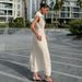 French Commuter Temperament Cotton And Linen Dress Female 2025 Summer Elegant Khaki Lace Shirt Dress Long Skirt Women's Clothing_ecoleips.com