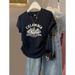 Plus Size Women's Slimming Base Layer Top With Curved Hem Straight Shoulders Short Sleeves Versatile Chubby Girls Summer Concealing Tummy_ecoleips.com