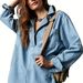Women’s Clothing Denim Jacket New Long Sleeved Jacket V Neck Fashion Design Casual Jacket_ecoleips.com