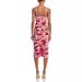Sprig Summer Ew Europea Ad America Fashio Milk Silk Liig Floral Split Log Dress With Adjustable Straps For_ecoleips.com