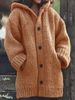 Women's Longline Hooded Cardigan Sweater - Soft Cotton Blend, Oversized Fit, Casual & Elegant For All Seasons_ecoleips.com