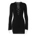 Women's Clothing Summer Women's Fashion Solid Color Slim Fit Long Sleeve Dress European American Style Tie Up Sexy Flared Design_ecoleips.com