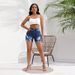 2025s New Style Xintang Jeans Sexy Hot Girl High Waist Tight Hip Ripped Denim Shorts For Women_ecoleips.com