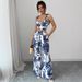 2026 Cross-Border European And American Women's Summer New Sexy V-Neck Camisole Top + Loose Waistband Wide-Leg Pants_ecoleips.com