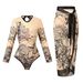 Women's Quick Drying One Piece Swimsuit 2025 Long Sleeve Sunscreen Sports Surfing Suit Backless Cover up Tight Fitting Summer Swimwear_ecoleips.com