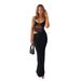 2025 Women's New Solid Color Casual Sleeveless Strap Mesh Top Slim Fit Evening Long Dress_ecoleips.com