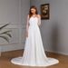 Women's Clothing sexy lace long sleeve wedding dress with chest cotton big swing dress white_ecoleips.com