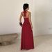 Elegant Halter Neck Maxi Dress For Women Evening Party Grubbing Best Seller_ecoleips.com