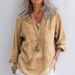 Spring Casual Spring Fashion Long-Sleeved Cotton-Linen Plain Retro V-Neck Sweater_ecoleips.com