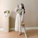 Autumn New Korean Fashion Vest Lace Maternity Dress_ecoleips.com