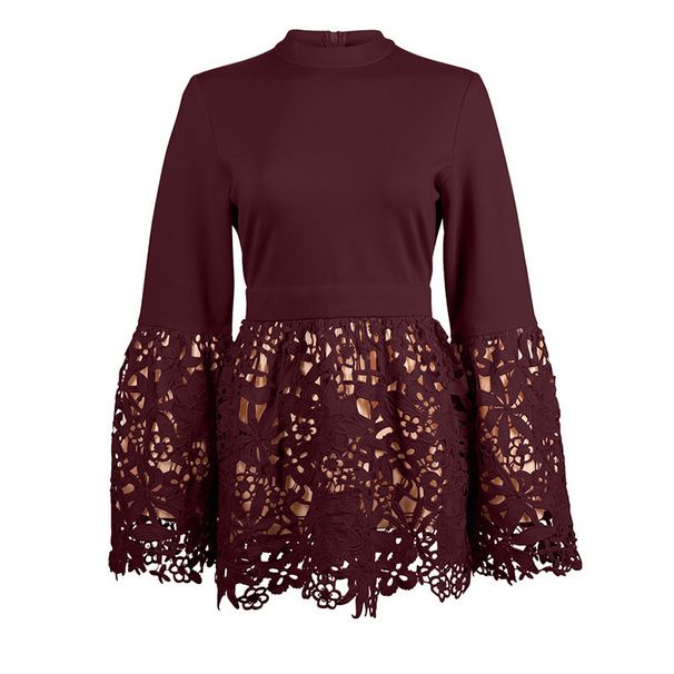 Women's Clothing Lace Hollow Ladies Top Early Spring_ecoleips.com