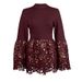 Women's Clothing Lace Hollow Ladies Top Early Spring_ecoleips.com