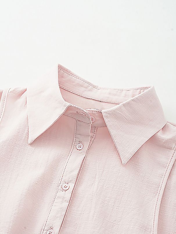 Minimalist White Linen Shirt, Women's Sun-Protective Jacket, Lightweight Summer Casual Long-Sleeved Top_ecoleips.com