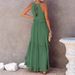 Women's Ruffled Flowy A-Line Maxi Dress – Casual Beach Resort Gown For Summer 2026_ecoleips.com