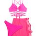 Women's Three Piece Bikini Swimsuit 2026 Sexy Hollow Out Strappy Halter Neck European American Style Beach Set Clothing_ecoleips.com