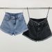 Women's High Waist Denim Shorts Korean Style Summer 2026 Loose Fit Slimming Trendy Rolled up Hem a Line Wide Leg Hot Pants_ecoleips.com