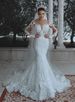 Women's Clothing Wedding Dress New Sexy Deep V Neck Fishtail Lace Wedding Dress_ecoleips.com