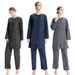 Verve M-4XL Solid Color Hui Ethnic Conservative Three-Piece Sportswear Muslim Swimwear Set S007_ecoleips.com