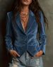 European And American Cross-border Clothing: New Gold Velvet Blazer, Solid Color, Fashionable, Casual, Slim-fit_ecoleips.com