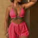 Aria Basics 2025 New European American Foreign Trade Bikini Set, Halter Neck, Tie-Up, Sporty Style, Two-Piece, Boxer Triangle_ecoleips.com