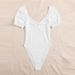 Women's Slim Fit Ruffled Trim Solid Color Bodysuit Fashionable European American Style Niche Design Wholesale_ecoleips.com