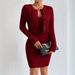 Women's Clothing pure desire fashion suit autumn and winter new slim short coat dress two piece suit_ecoleips.com