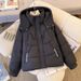 Women's Short Puffer Jacket Winter Korean Loose Fit Hooded Coat Thickened Warm Streetwear Fashion Outerwear_ecoleips.com