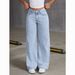 Aria Basics 2025 European And American Cross-Border Trade Women's Fashion Autumn New Casual Loose Straight Wide-Leg Denim_ecoleips.com