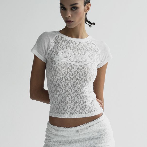Women's Clothing Badblood White Short Sleeved Skirt Suit High Waist Hip Wrapped Slim And Tall Skirt Gentle And Sweet Size Two Piece Suit_ecoleips.com