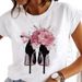 Independent Brand Tops, Letter-print High-heeled Shoes, Women's Short-sleeve T-shirts_ecoleips.com