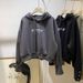 American-style Embroidered Sweatshirt For Women, Spring And Autumn Wear, Thin, Korean-style, Loose-fitting, Slimming,_ecoleips.com