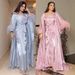 Verve 2025 Muslim Women's Feather Sequin Set Dress_ecoleips.com