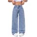 Cross-border European And American Bestseller, Ins-style Pearl Straight Loose Versatile Wide-leg Long Pants,_ecoleips.com