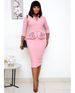 Independent Website European And American Fashion New African OL Office Professional Pencil Dress With Belt 2020_ecoleips.com