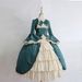 2023 European And American Medieval Retro Gothic Court Dress Square Neck Waist-Cinching Patchwork Bowknot Gown_ecoleips.com