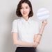Spring White Shirt Women's Long-sleeved Overalls Dress Korean Version Top Professional Women's Short-sleeved Shirt OL_ecoleips.com