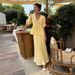 Women's Clothing V Neck Short Sleeved Maxi Skirt Suit Summer New Ruffled Skirt Suit_ecoleips.com