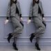 Women's Clothing Retro Checkered Tweed Set – Women’s Short Jacket & Wide-Leg Pants (Matching Outfit)_ecoleips.com