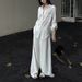 5werkwem Women's Spring-summer White Shirt, Elegant And Versatile, Loose-fitting, Casual, Relaxed Style, Ramie_ecoleips.com