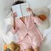 Pink Satin Lace Trim Long Sleeve Shorts Pajama Set 2026 European And American Autumn Winter New Home Wear For Women_ecoleips.com