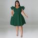 Plus Size Women's Clothing European American Style New Full Skirt Dress Multi Color Self-Produced_ecoleips.com