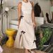 Verve 2025 Autumn New Sweet Girl Bow Tie High Waist Elegant Split Skirt For Women_ecoleips.com